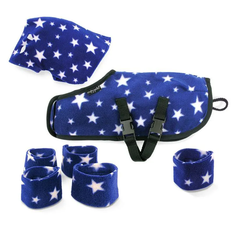 Crafty Ponies Snuggle Rug Set Blue/White Star